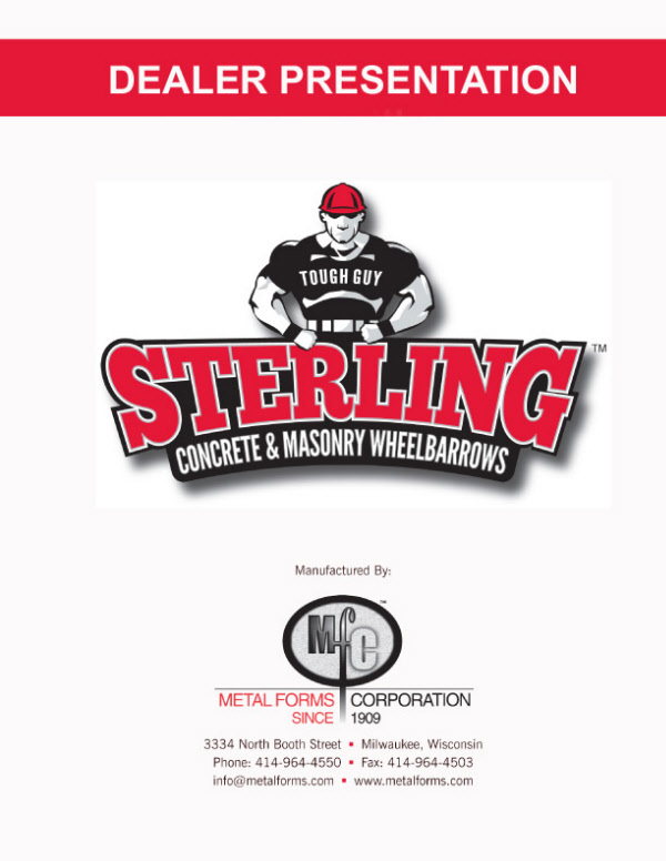 Heavy duty contractor wheelbarrows from Sterling Sterling Wheelbarrows