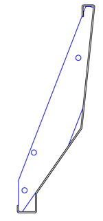 Contour Concrete Metal Form with V-bend Contour Concrete Metal Form with V-bend
