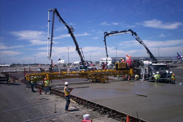 Concrete paving forms for Oakland Airport
