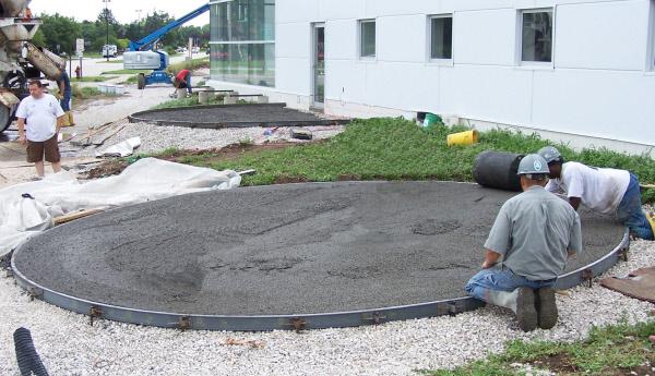 Poly Meta Forms® used to pour concrete circle pads