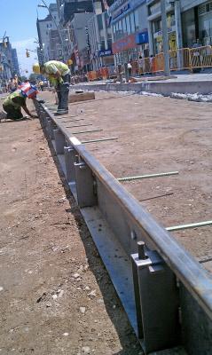 Steel Flatwork Concrete Forms used in Street Construction