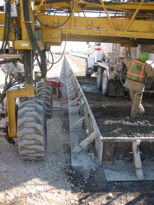 Concrete Paving Forms used for airport runway